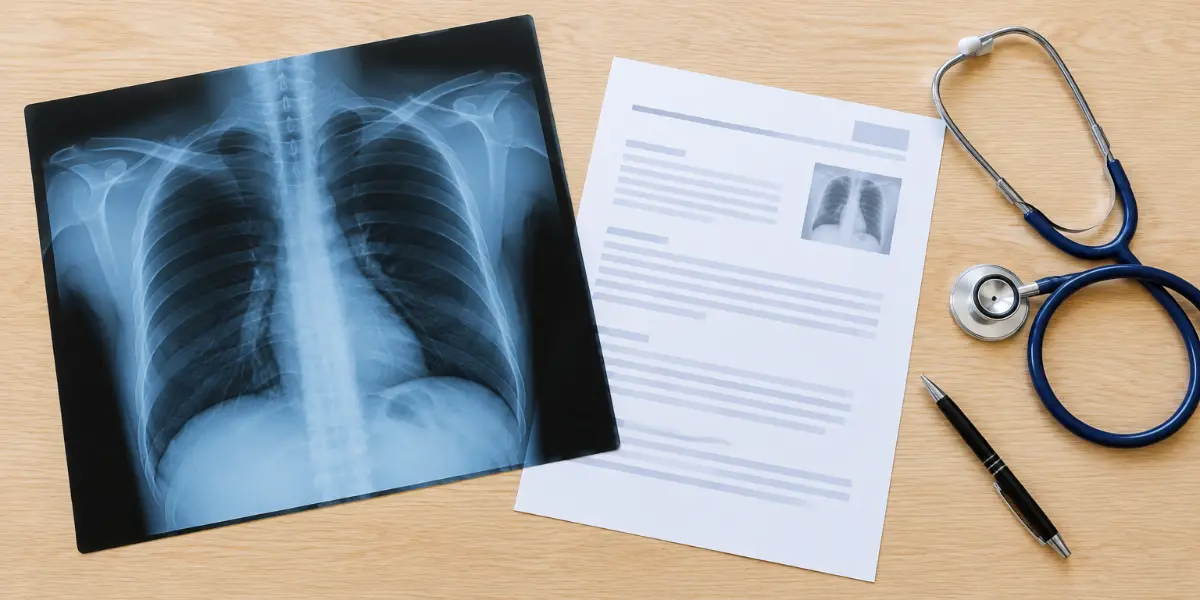X-ray and radiology report prepared for certified medical translation in Muscat