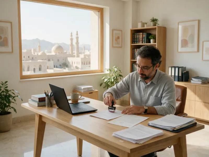 مكتب ترجمة معتمد في مسقط: مترجم يراجع وثيقة قانونية